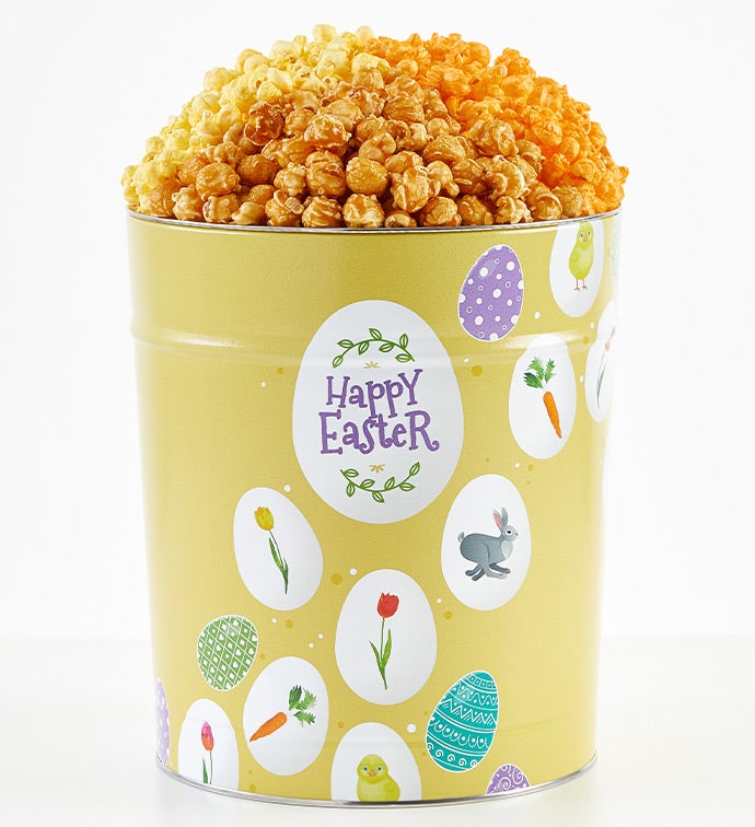 Happy Easter 3 1/2 Gallon 3 Flavor Popcorn Tin